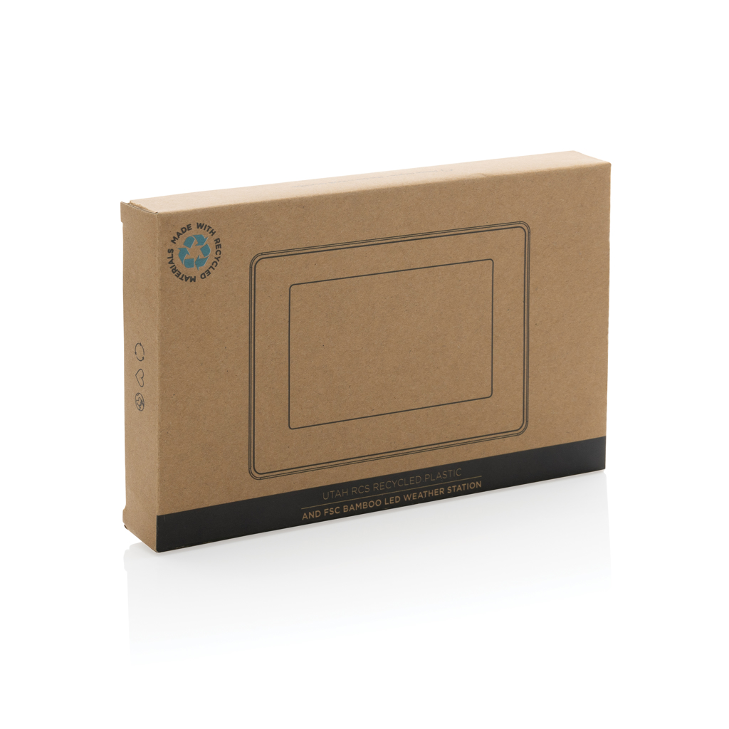 Reloj Utah RCS Rplastic bambú LED - Oficina - Mochilas corporativas personalizadas - imagen 8