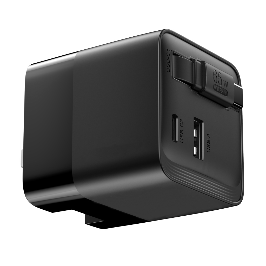 Cargador GaN Mendocino con cable retráctil Urban Vitamin 65W - Oficina - Mochilas corporativas personalizadas - imagen 11