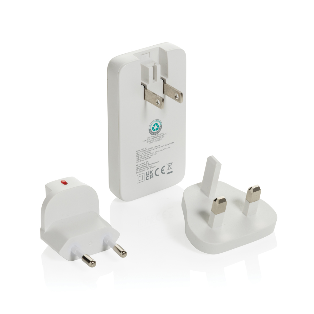 Cargador plano Fluxo RCS 65W GaN y conectores universales - Oficina - Mochilas Corporativas Personalizadas - vista alternativa
