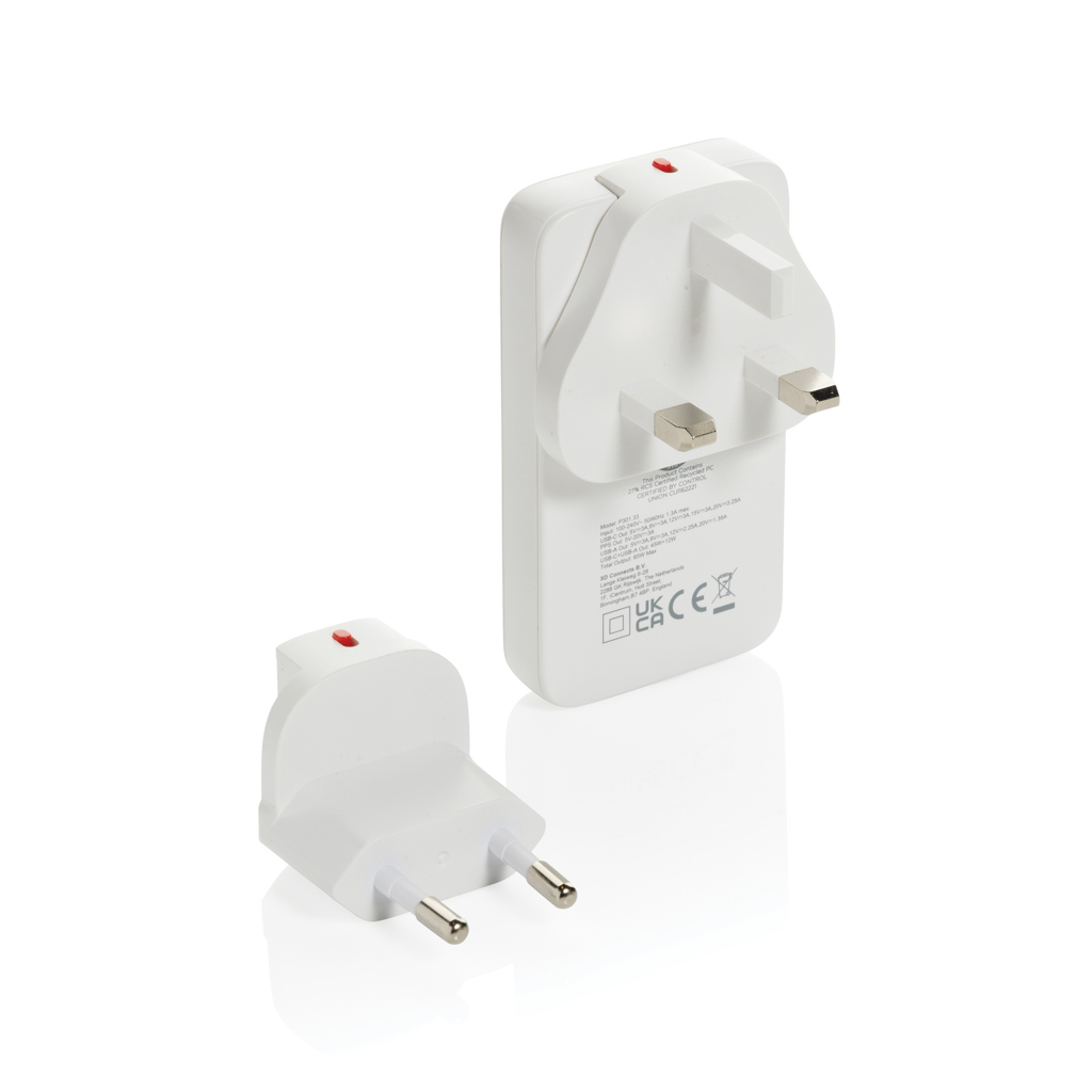 Cargador plano Fluxo RCS 65W GaN y conectores universales - Oficina - Mochilas Corporativas Personalizadas - imagen 4
