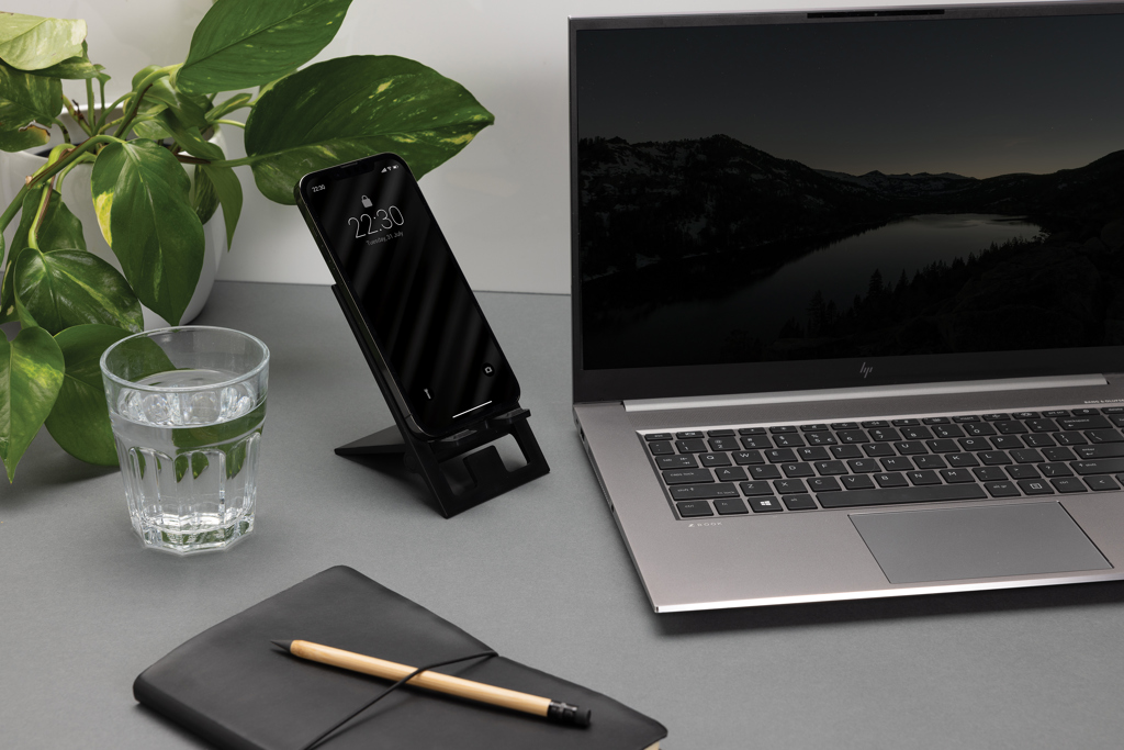 Soporte teléfono plegable plástico reciclado RCS SnapStand - Oficina - Mochilas corporativas personalizadas - imagen 5