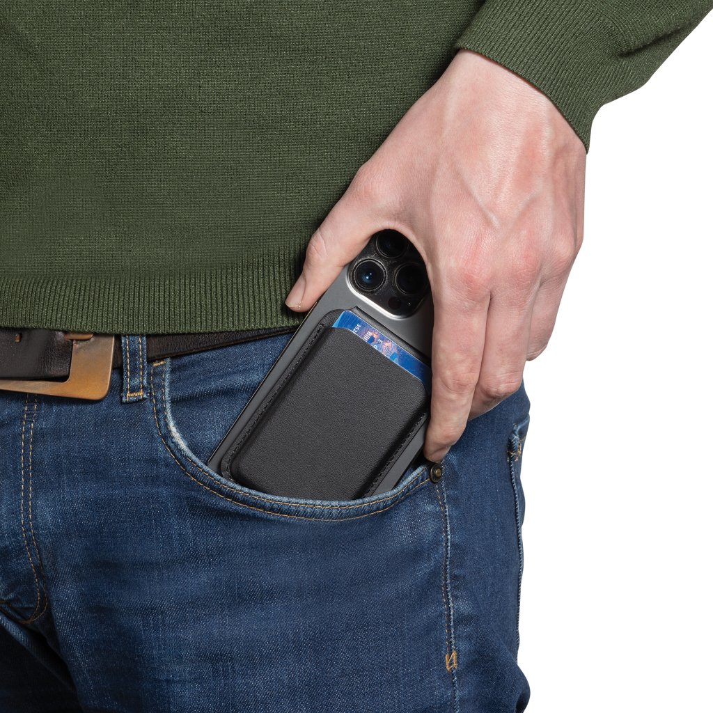 Cartera magnética para teléfono de PU reciclada Magstand RCS - Oficina - Mochilas corporativas personalizadas - imagen 9