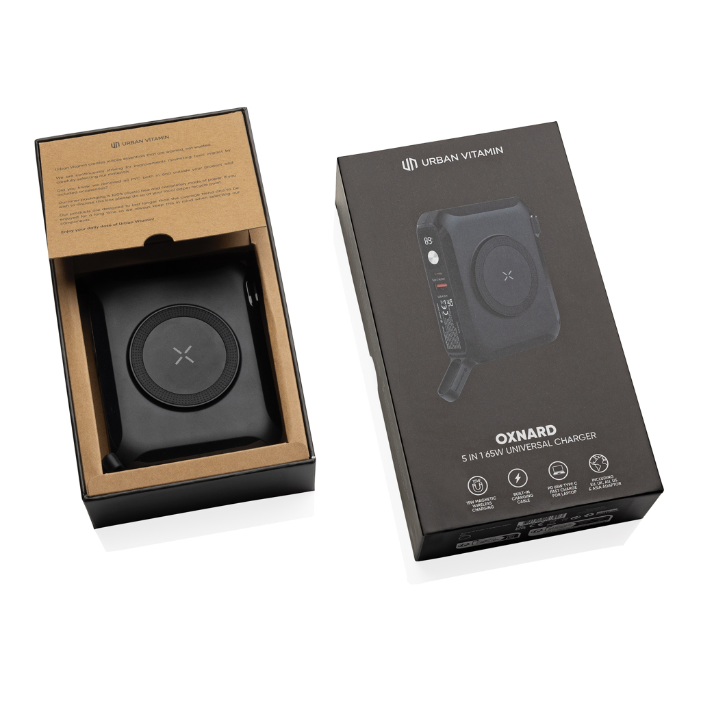 Cargador universal 65W Urban Vitamin Oxnard 5 en 1 - Viaje - Mochilas corporativas personalizadas - imagen 3