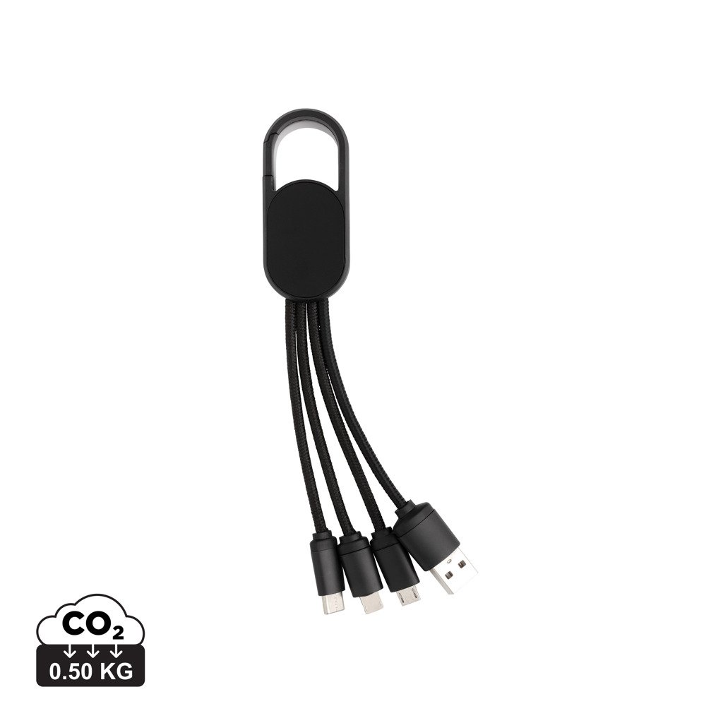 Cable 4 en 1 con clip - Oficina - Mochilas corporativas personalizadas