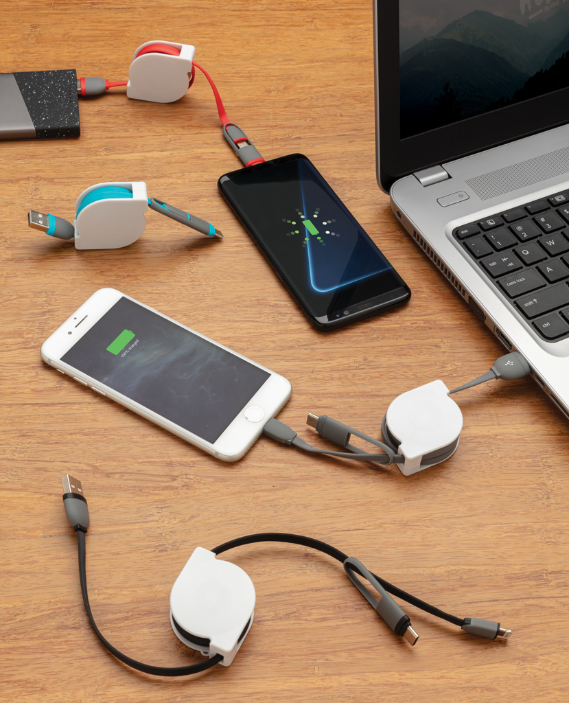 Cable 3 en 1 retráctil - Oficina - Mochilas corporativas personalizadas - imagen 12