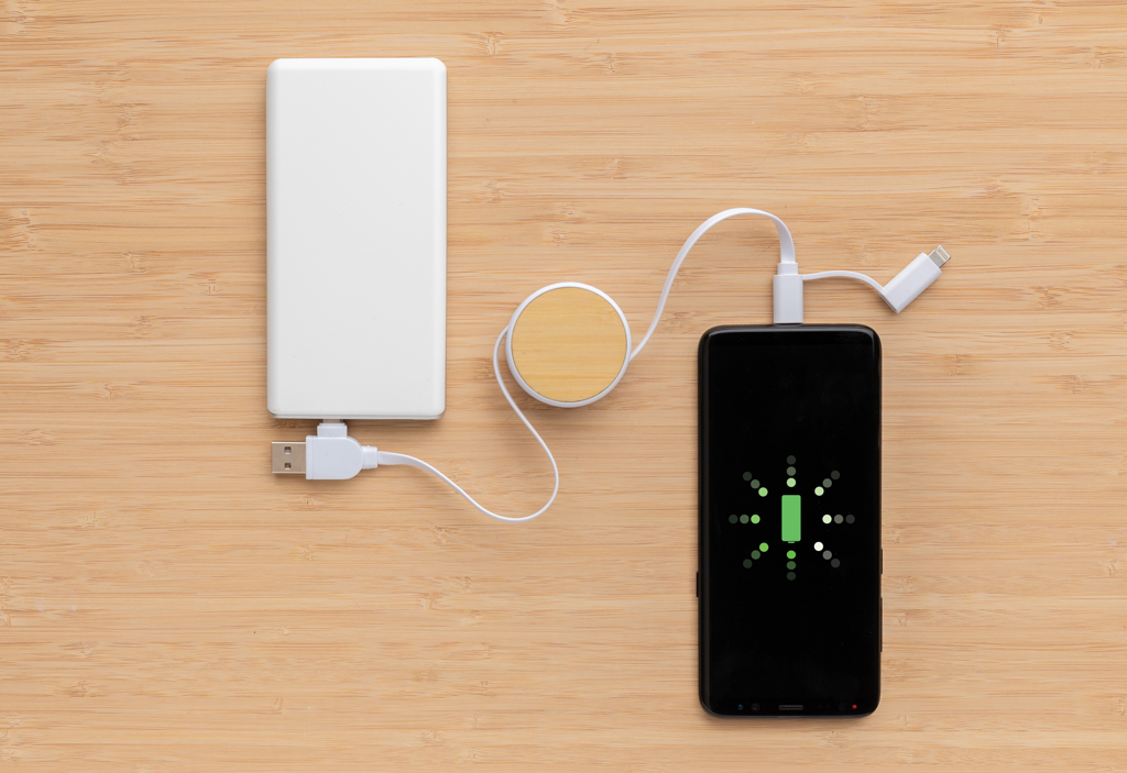 Cable retráctil Ontario 6 en 1 de plástico reciclado RCS - Oficina - Mochilas corporativas personalizadas - imagen 4