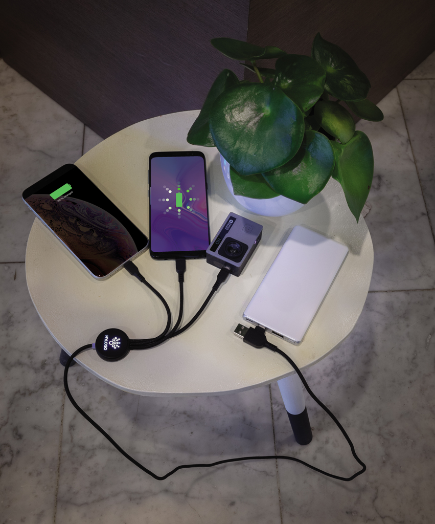 Cable 6 en 1 con logo iluminado - Oficina - Mochilas corporativas personalizadas - imagen 9