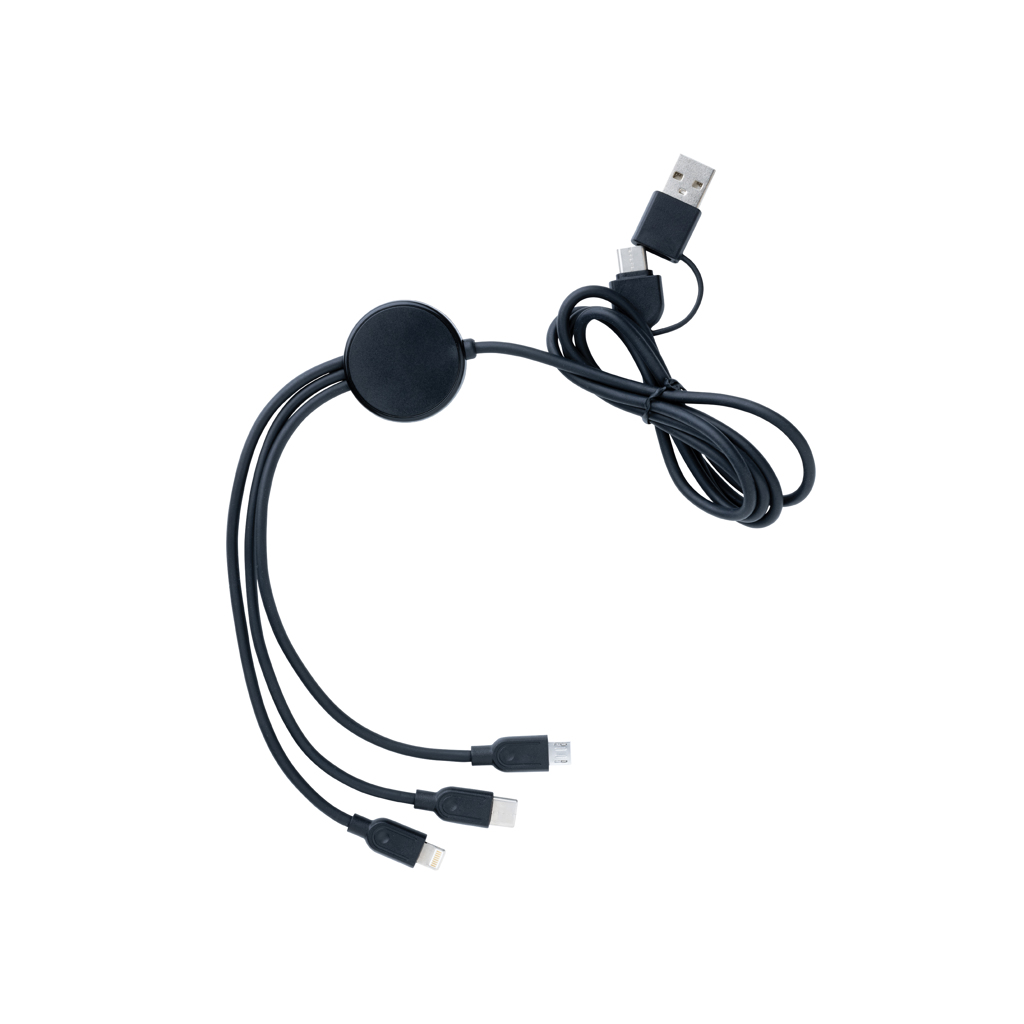 Cable RCS 6 en 1 de TPE y plástico reciclado - Oficina - Mochilas corporativas personalizadas - vista alternativa