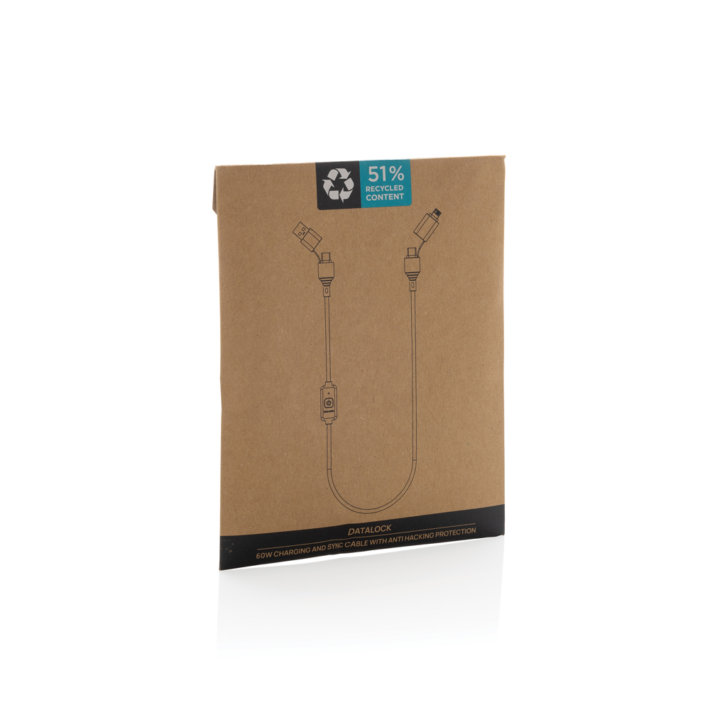 Cable protección piratería reciclado 60W Datalock RCS - Oficina - Mochilas corporativas personalizadas - imagen 7