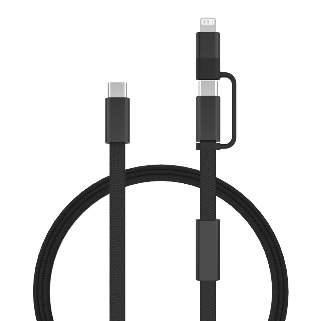 Cable de carga rápida 2 en 1 Arc RCS de 60W y 120 cm - Oficina - Mochilas Corporativas Personalizadas - vista alternativa