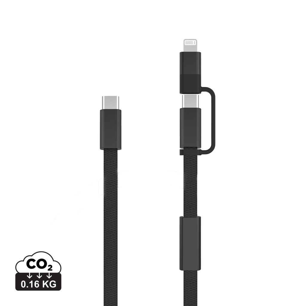 Cable de carga rápida 2 en 1 Arc RCS de 60W y 120 cm - Oficina - Mochilas Corporativas Personalizadas