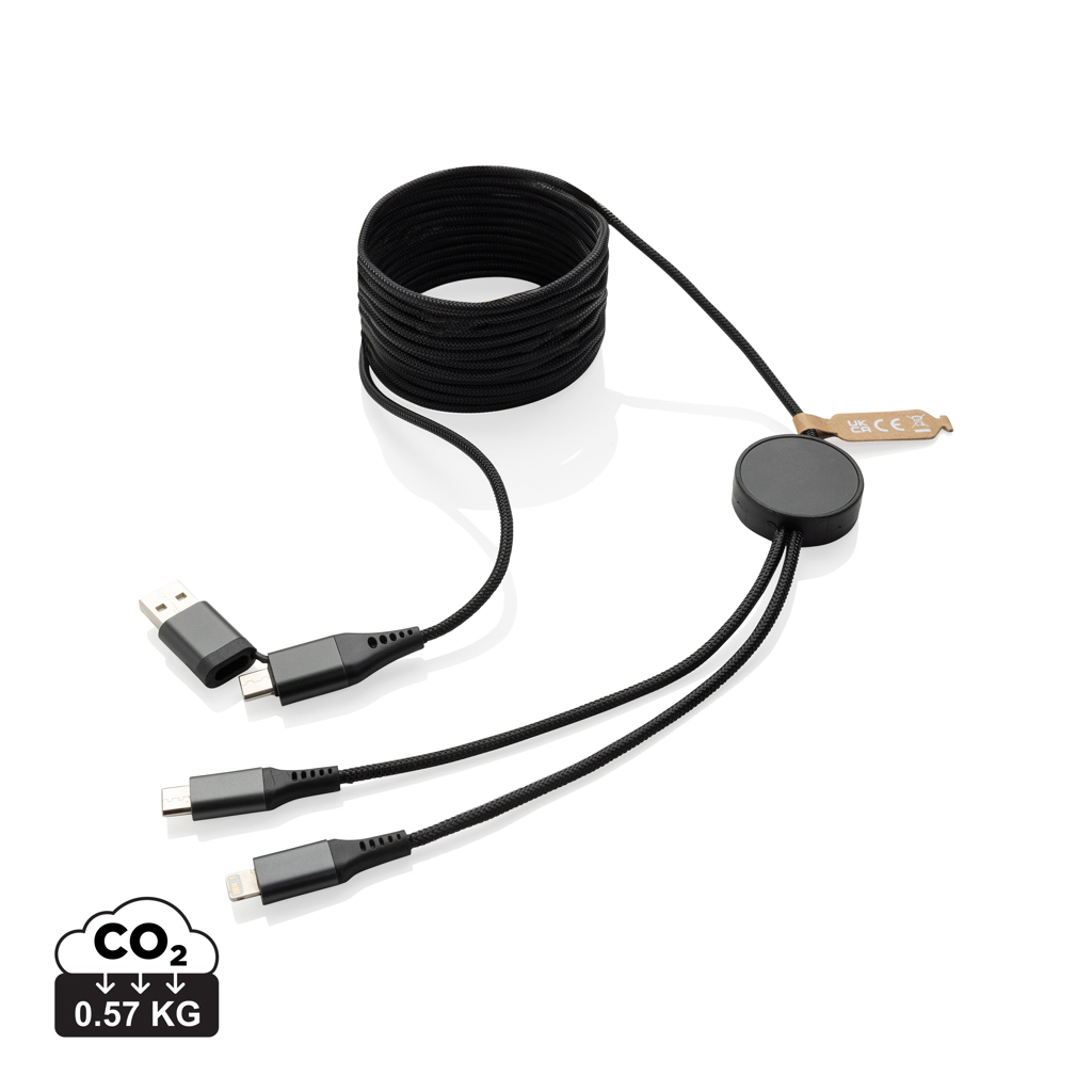 Cable Terra 4 en 1 PET reciclado 3 metros - Oficina - Mochilas Corporativas Personalizadas