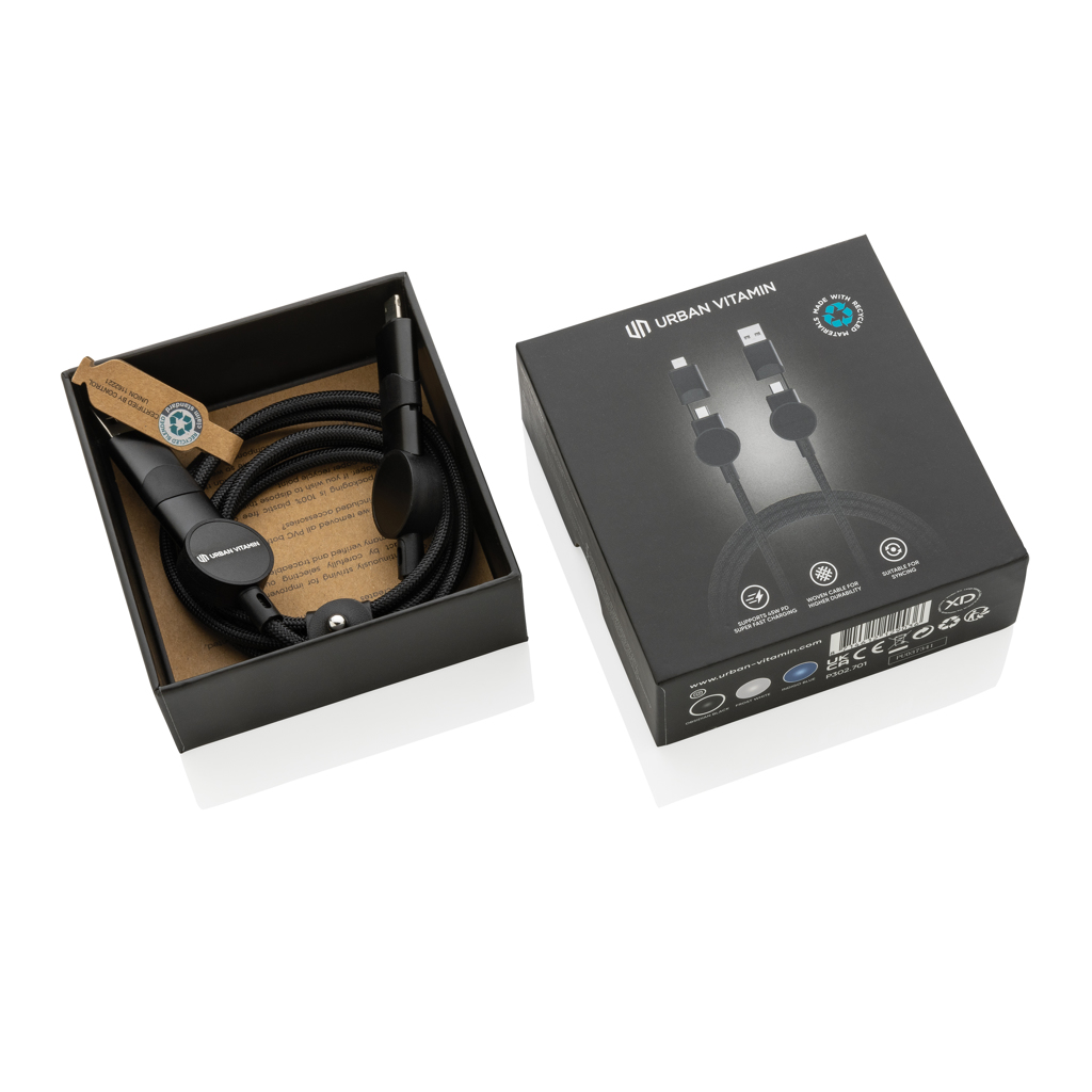 Cable 6 en 1 Oakland  RCS carga rápida 45W - Oficina - Mochilas corporativas personalizadas - imagen 11