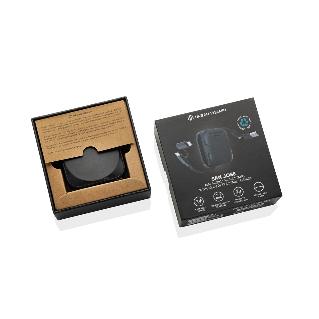Soporte Urban Vitamin San Jose 100W con cable retráctil - Oficina - Mochilas corporativas personalizadas - imagen 4
