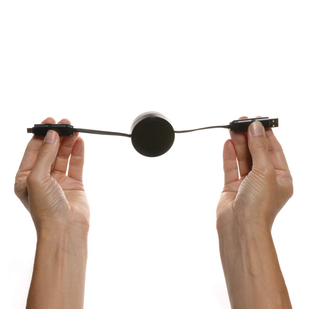 Cable retráctil 60W aluminio reciclado 6 en 1 Terra RCS - Oficina - Mochilas corporativas personalizadas - imagen 8