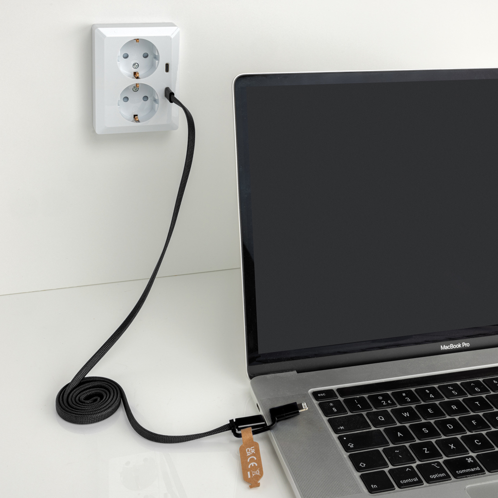 Cable magnético Arc 60W ultrafino 2 en 1 reciclado RCS - Oficina - Mochilas corporativas personalizadas - imagen 10