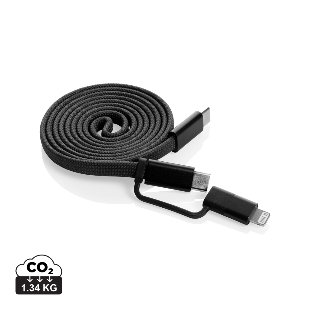 Cable magnético Arc 60W ultrafino 2 en 1 reciclado RCS - Oficina - Mochilas Corporativas Personalizadas