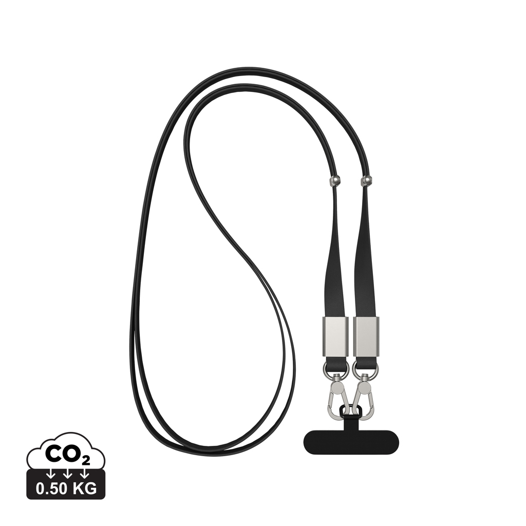 Cordón bandolera de PET reciclado Nivo RCS - Oficina - Mochilas Corporativas Personalizadas