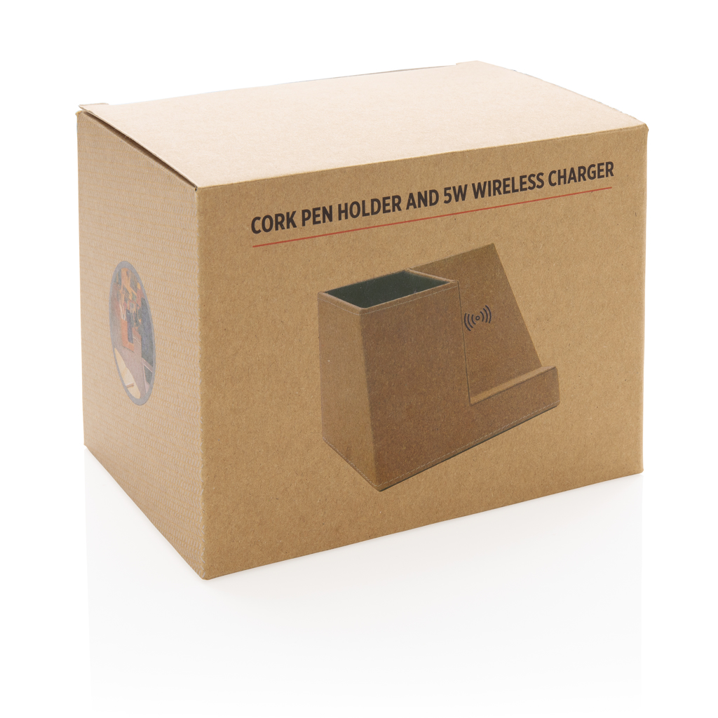 Portalápices de corcho y cargador inalámbrico 5W - Oficina - Mochilas corporativas personalizadas - imagen 12