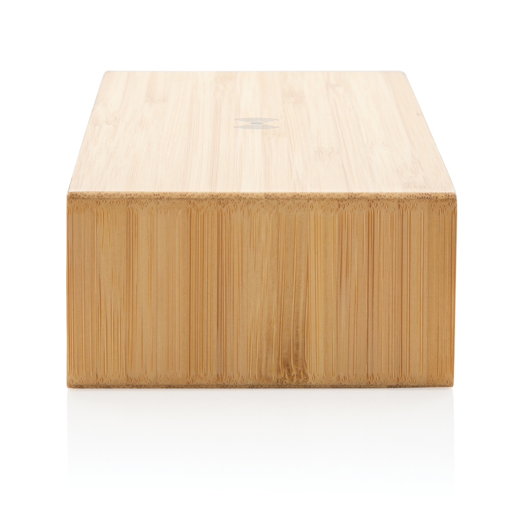 Despertador de bambú con cargador inalámbrico de 5W - Oficina - Mochilas corporativas personalizadas - imagen 6