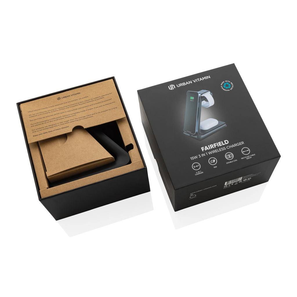 Cargador Urban Vitamin Fairfield 3 en 1 rplastic RCS - Oficina - Mochilas corporativas personalizadas - imagen 4