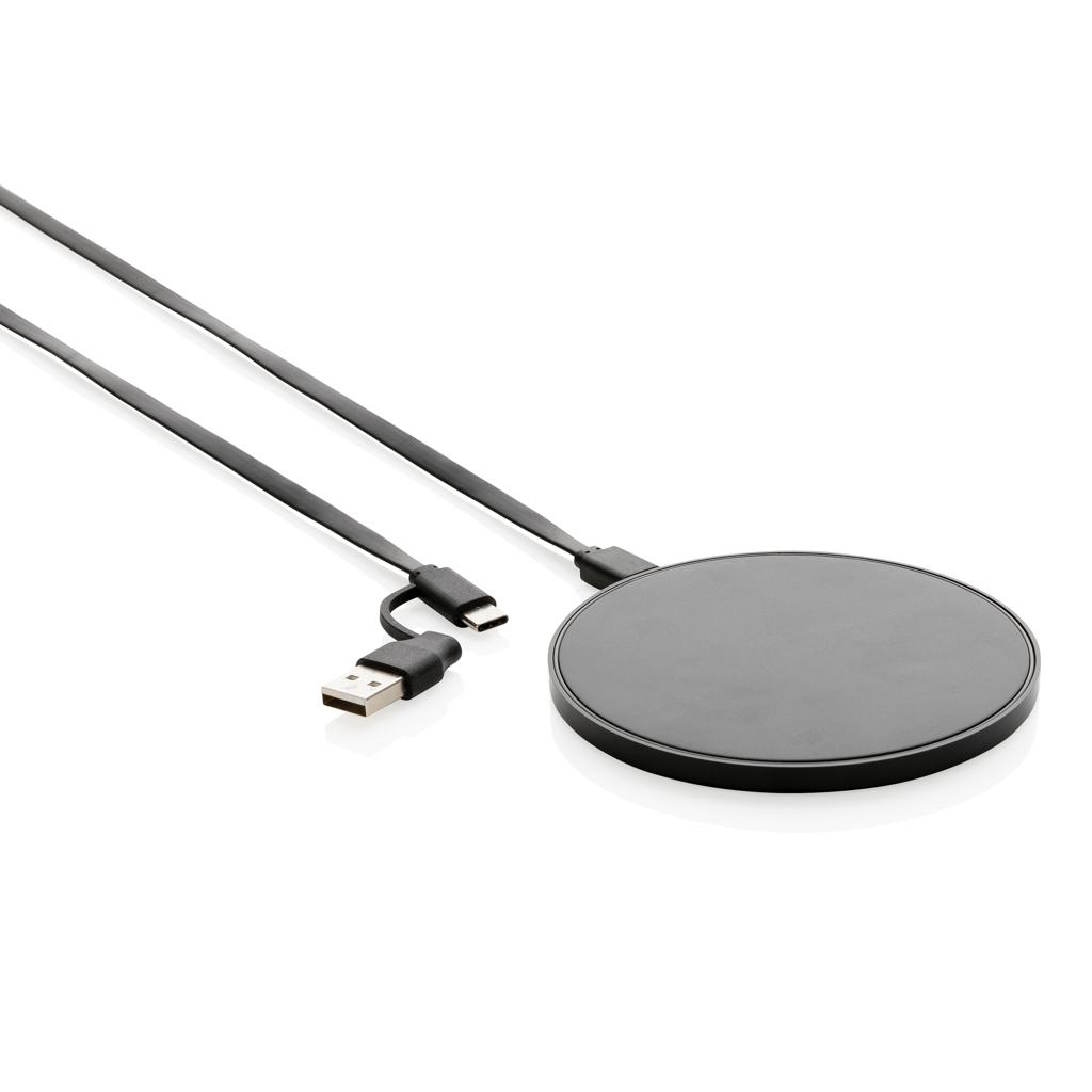 Cargador inalámbrico 10W de plástico reciclado RCS - Oficina - Mochilas corporativas personalizadas - vista alternativa