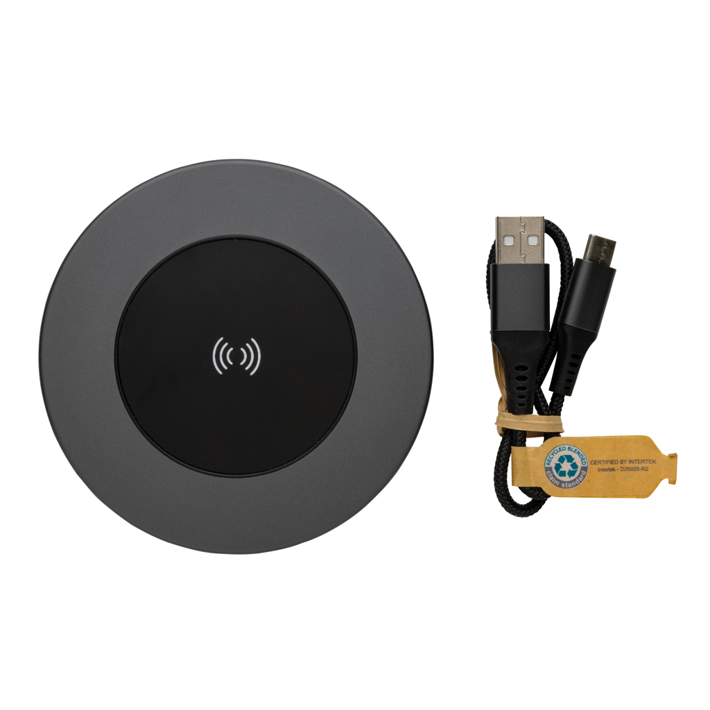 Cargador inalámbrico Terra RCS de aluminio reciclado de 10W - Oficina - Mochilas corporativas personalizadas - imagen 4