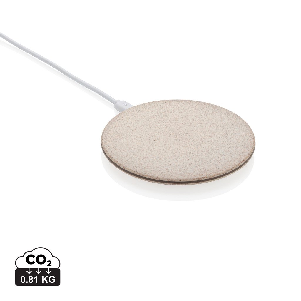 Cargador inalámbrico 5W de paja de trigo - Oficina - Mochilas corporativas personalizadas