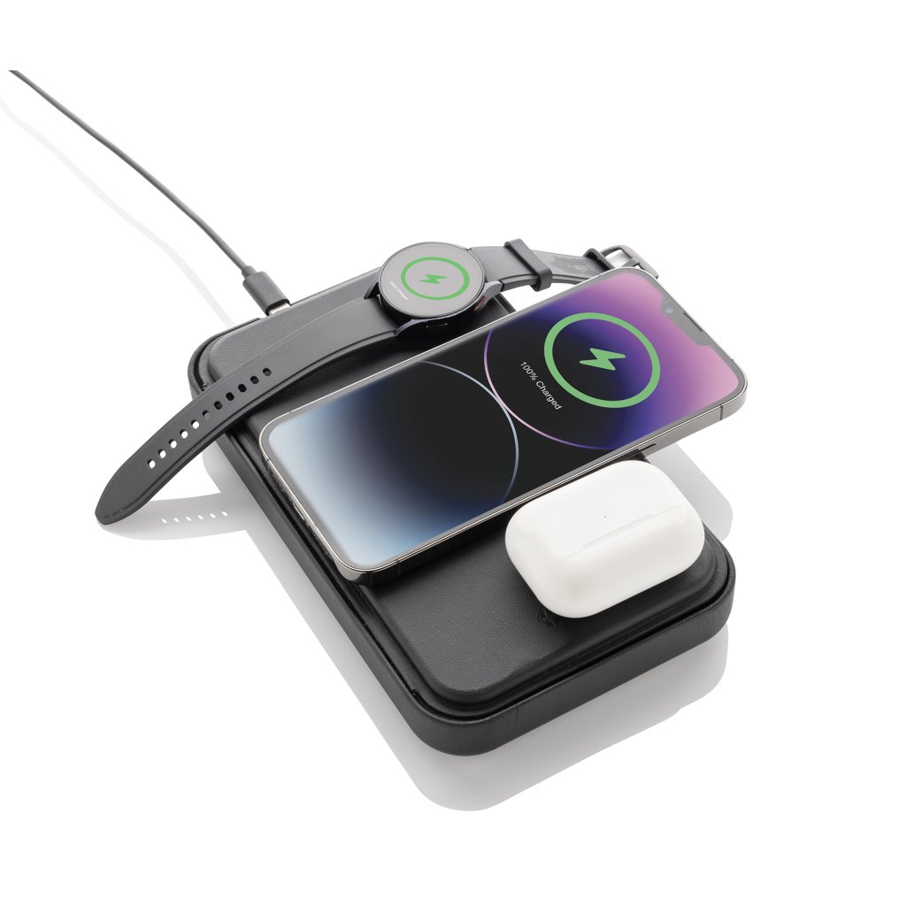 Estuche viaje reciclado RCS Swiss Peak con cargador 3 en 1 - Oficina - Mochilas corporativas personalizadas - imagen 4