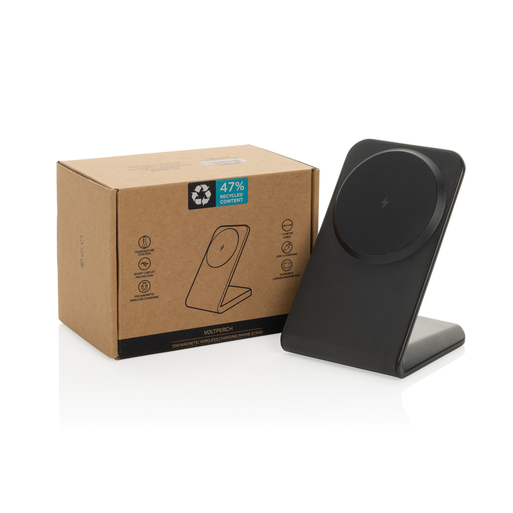 Cargador inalámbrico VoltPerch RCS plástico reciclado 15W - Oficina - Mochilas corporativas personalizadas - imagen 5