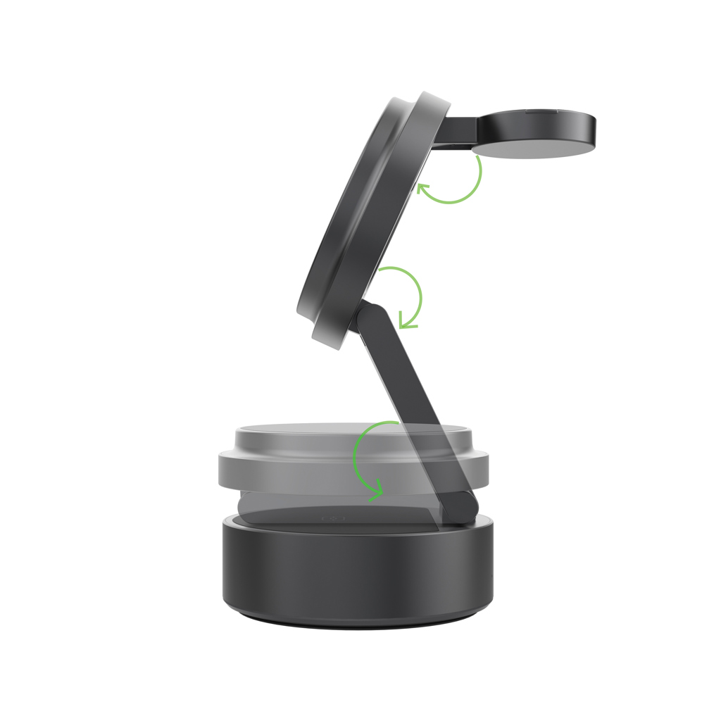 Cargador inalámbrico ultrarrápido 3 en 1 Quantum RCS 25W - Oficina - Mochilas Corporativas Personalizadas - imagen 6