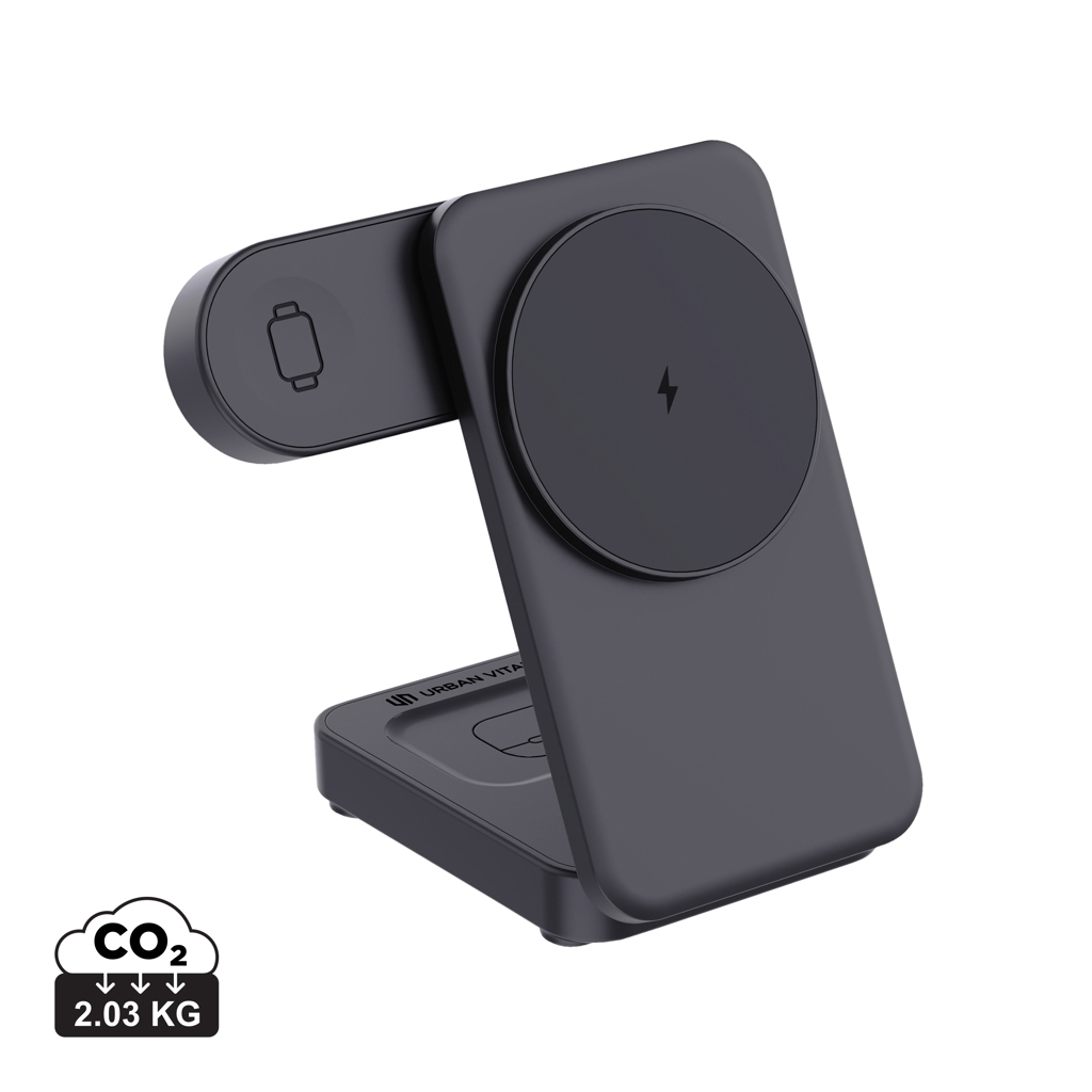Cargador magnético 3 en 1 RCS Urban Vitamin Arcadia 15W - Oficina - Mochilas corporativas personalizadas