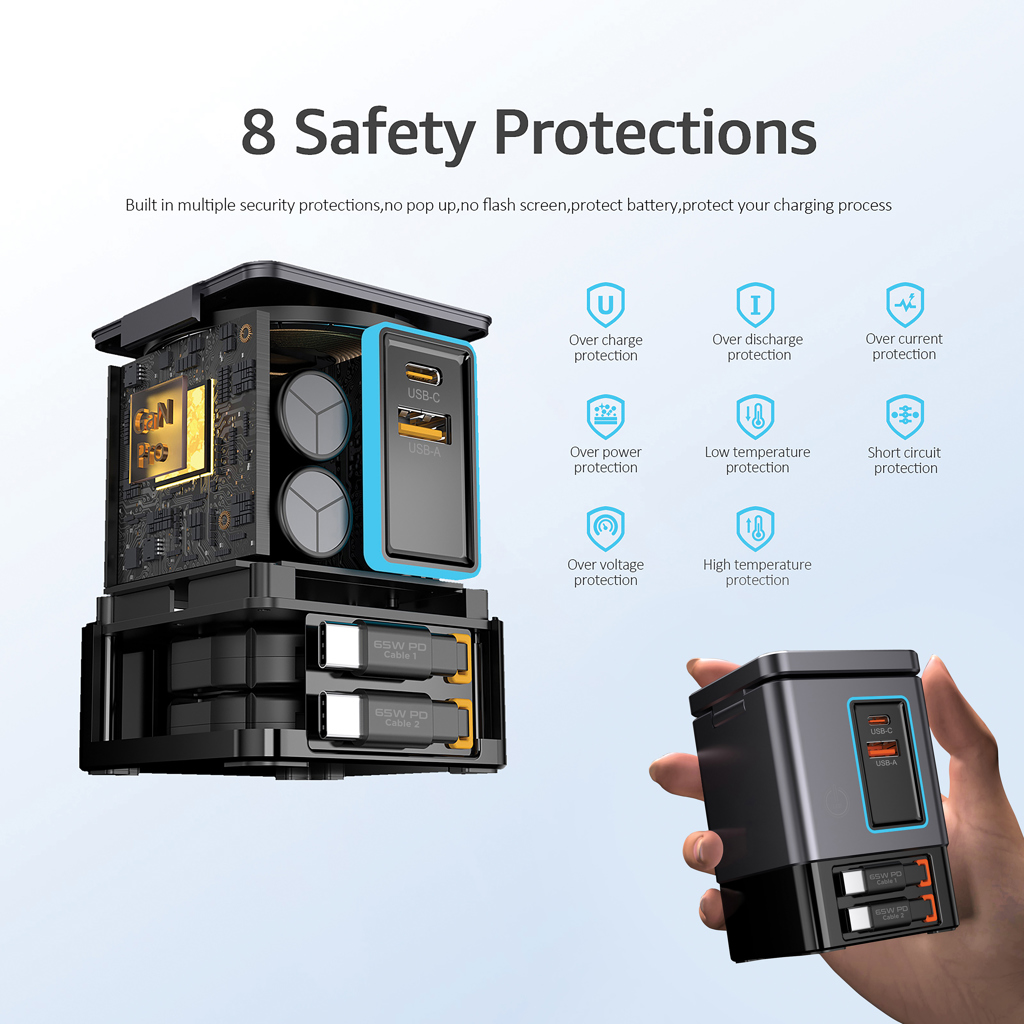 Cables retráctiles Urban Vitamin Sacramento 105WGAN - Oficina - Mochilas corporativas personalizadas - imagen 7