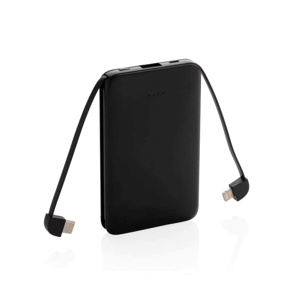 Powerbank 5.000 mAh de bolsillo con cables integrados - Viaje - Mochilas Corporativas Personalizadas - vista alternativa