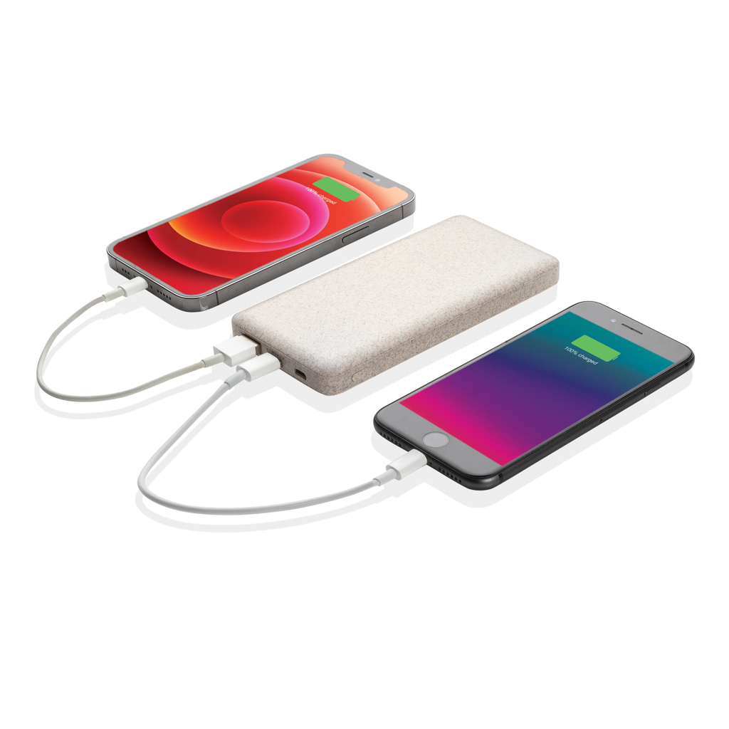 Powerbank 10.000 mAh  de paja de trigo - Viaje - Mochilas corporativas personalizadas - imagen 3
