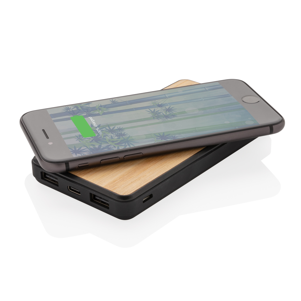 Powerbank inalámbrico 8000 mAh plástico reciclado RCS - Viaje - Mochilas corporativas personalizadas - imagen 3