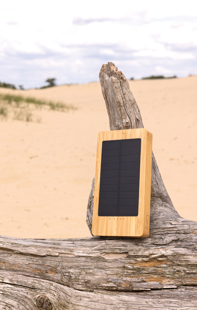 Batería solar de bambú Sunwick 10.000 mah - Viaje - Mochilas corporativas personalizadas - imagen 7