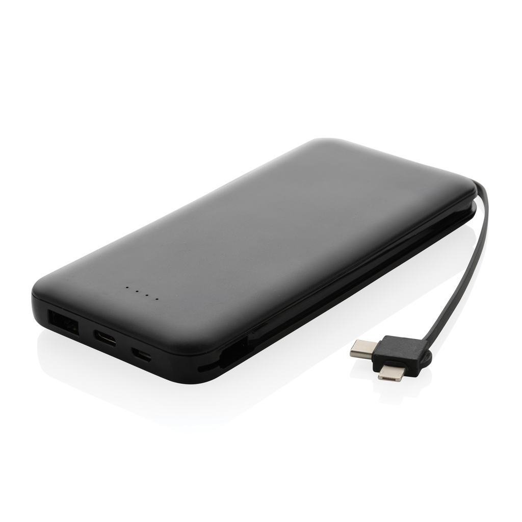 Powerbank RCS plástico reciclado 10.000 mAh cable integrado - Viaje - Mochilas corporativas personalizadas - imagen 4