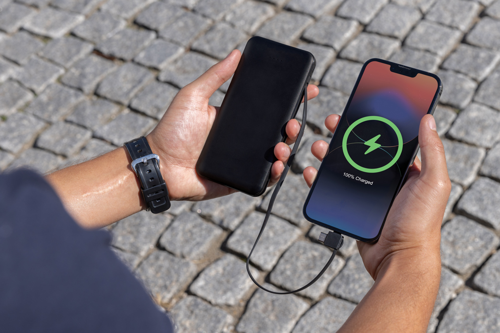 Powerbank RCS plástico reciclado 10.000 mAh cable integrado - Viaje - Mochilas corporativas personalizadas - imagen 10