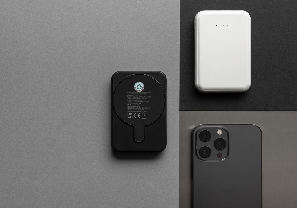 Powerbank Stellar magnético 5000 mAh y 5W plástico reciclado - Viaje - Mochilas corporativas personalizadas - imagen 11