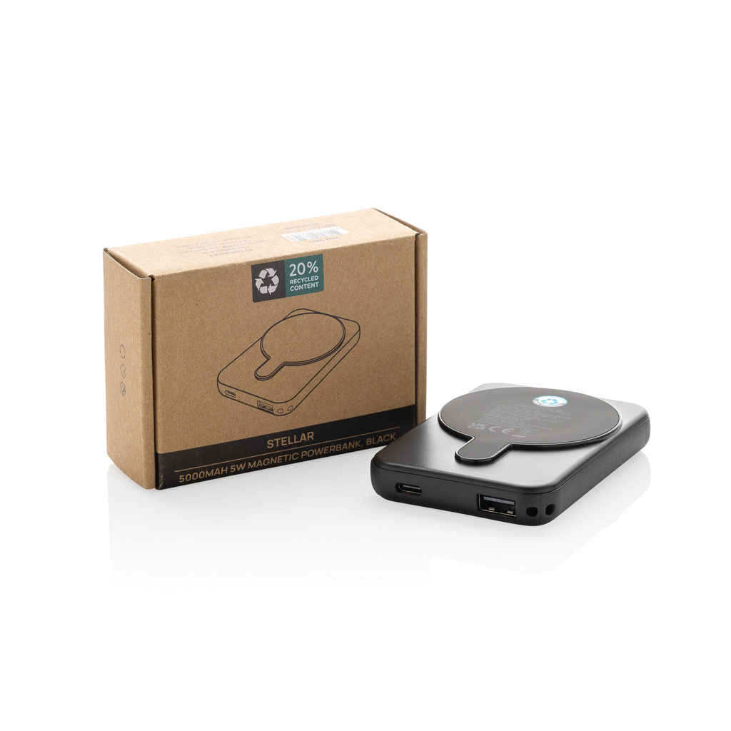 Powerbank Stellar magnético 5000 mAh y 5W plástico reciclado - Viaje - Mochilas corporativas personalizadas - imagen 12