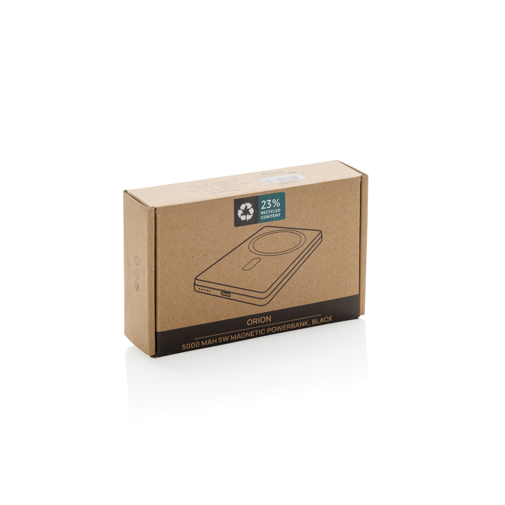 Powerbank Orion magnético 5000 mAh aluminio reciclado RCS - Viaje - Mochilas corporativas personalizadas - imagen 12