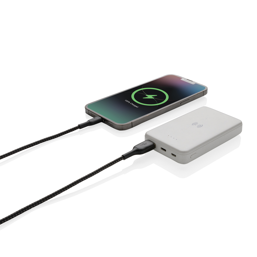 Powerbank inalámbrico 5W plástico RCS reciclado 5.000 mAh - Viaje - Mochilas Corporativas Personalizadas - imagen 3