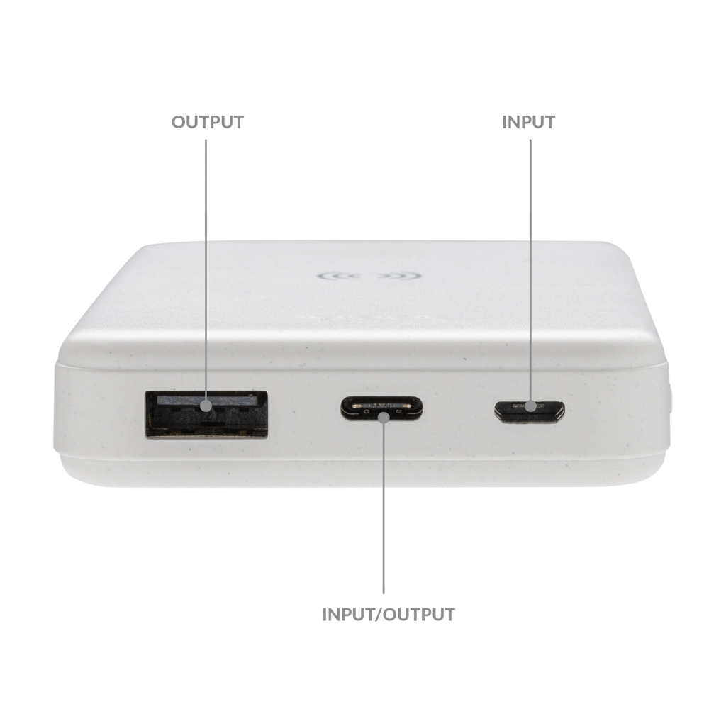 Powerbank inalámbrico 5W plástico RCS reciclado 5.000 mAh - Viaje - Mochilas Corporativas Personalizadas - imagen 6