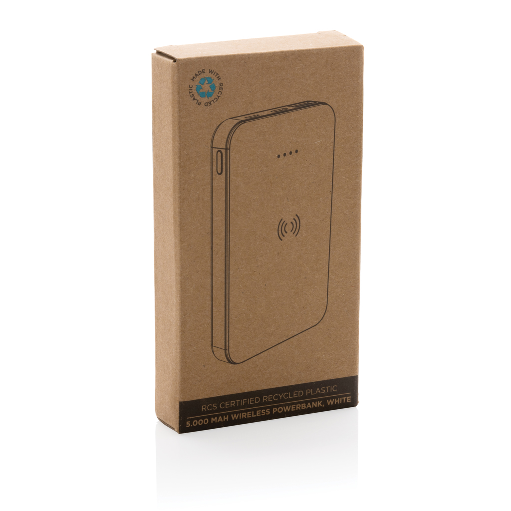 Powerbank inalámbrico 5W plástico RCS reciclado 5.000 mAh - Viaje - Mochilas Corporativas Personalizadas - imagen 10