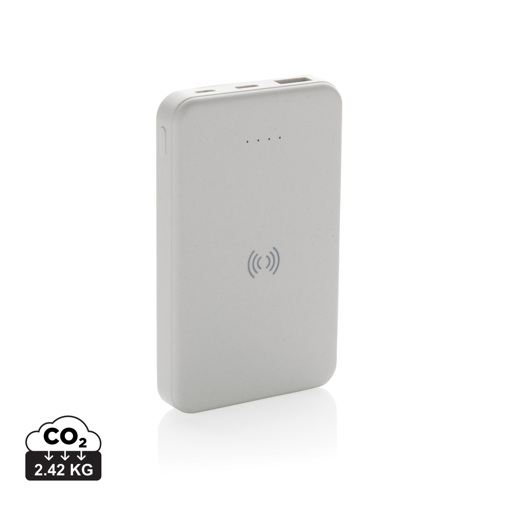 Powerbank inalámbrico 5W plástico RCS reciclado 5.000 mAh - Viaje - Mochilas Corporativas Personalizadas