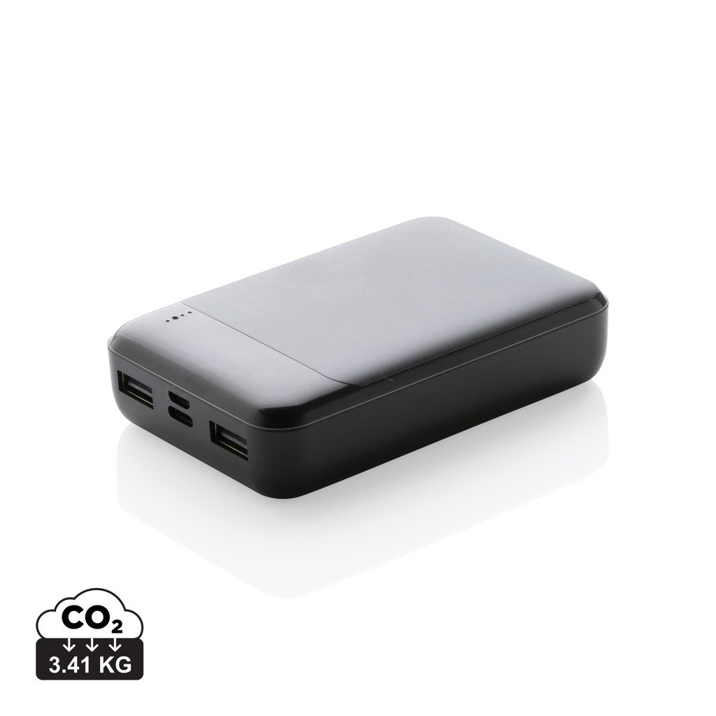 Powerbank de plástico reciclado RCS de 10.000 mAh - Viaje - Mochilas corporativas personalizadas