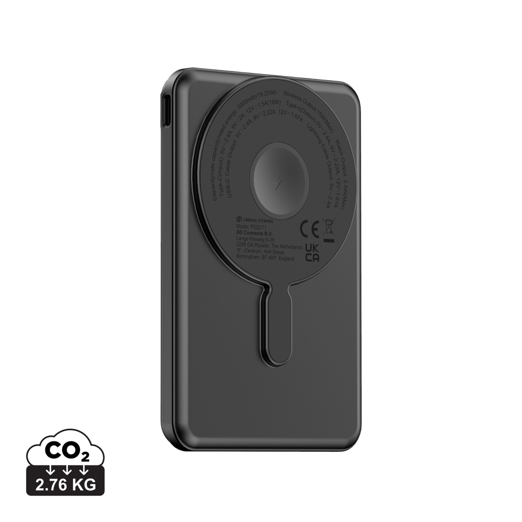 Powerbank magnético Urban Vitamin Redwood 5 en 1 - Viaje - Mochilas Corporativas Personalizadas
