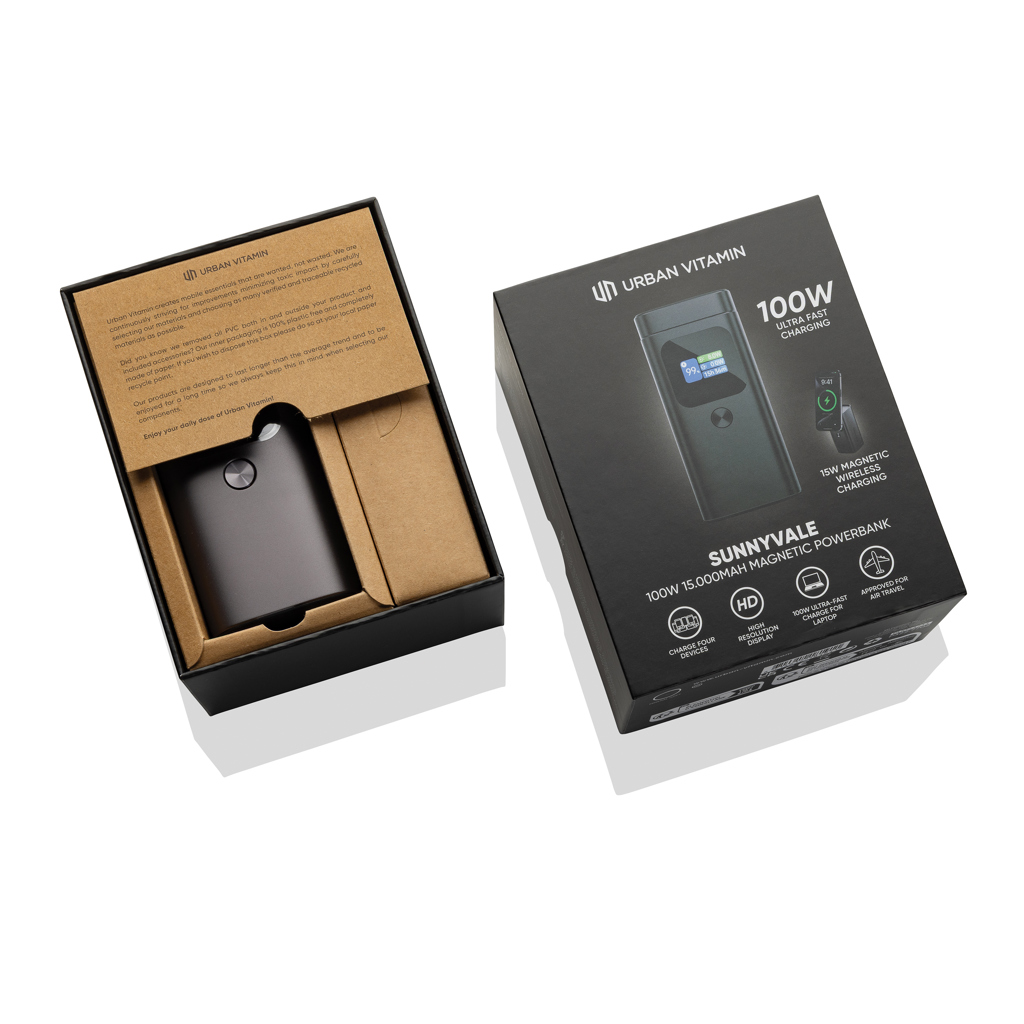 Batería externa Urban Vitamin Sunnyvale de 100W y 15.000 mAh - Viaje - Mochilas corporativas personalizadas - imagen 4
