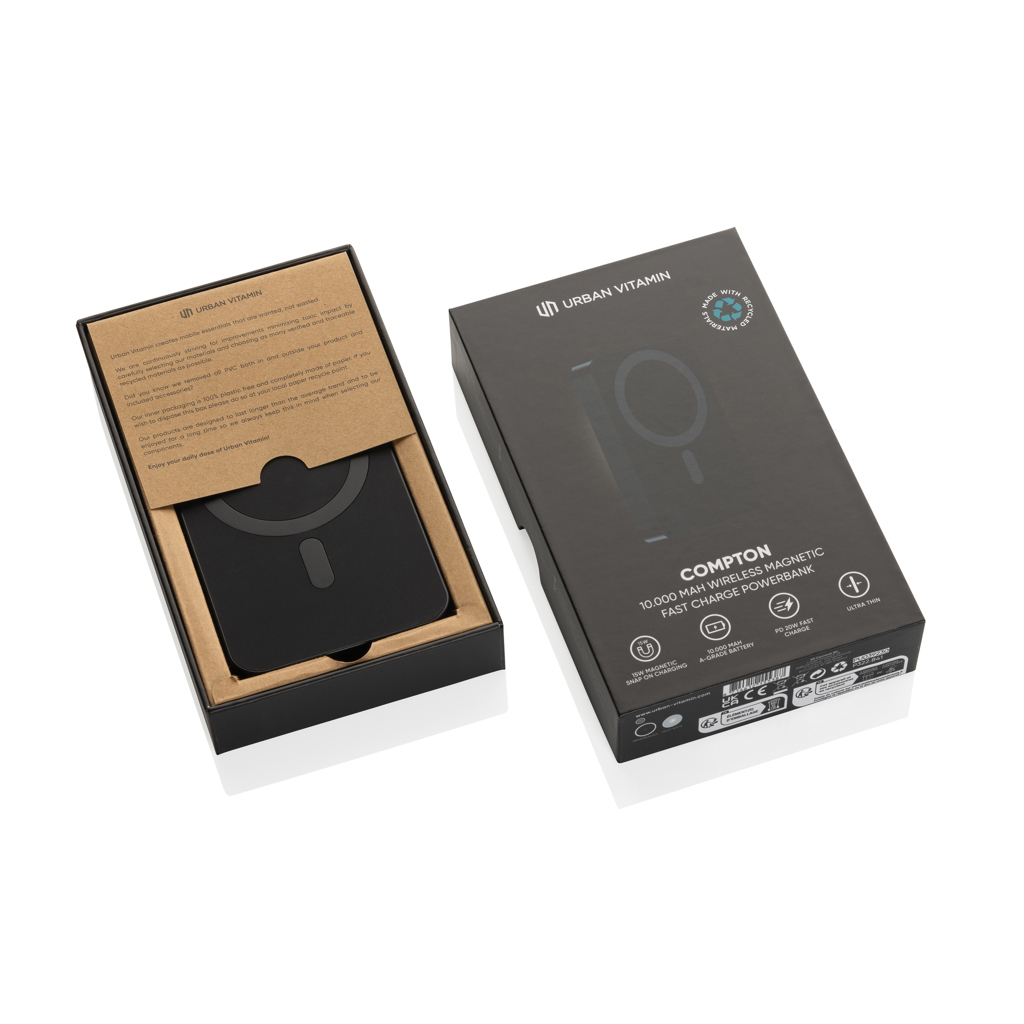 Powerbank Compton RCS plástico reciclado/aluminio 10 000 mAh - Viaje - Mochilas corporativas personalizadas - imagen 6